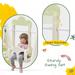 6-in-1 Toddler Climber and Swing Set Kids Playground Climber Swing Playset Climber, Whiteboard,Toy Building Block Baseplates
