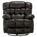 Pendleton Italian Leather Match Chaise Swivel Glider Recliner