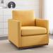 Mid Century Modern Swivel Accent Chair Armchair for Living Room, Bedroom, Guest Room, Office, Linen Fabric, Rubber Wood Frame