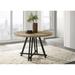 Tate Oak Finish 47" Round Dining Table with Metal Base