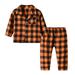 Shiningupup Toddler Boys Girls Winter Long Sleeve Plaid Prints Tops Pants 2Pcs Outfits Clothes Set for Babys Clothes Gifts for Teens Toddler Boys Clothes 3T Dress Outfit Sets