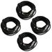 Seismic Audio 4 Pack of 50 Foot Banana to 1/4 Speaker Cables -12 Gauge 2 Conductor 50 Black - BS12Q50-4Pack
