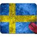 Mousepad Flag Of Sweden Or Swedish Banner On Vintage Metal Texture 29483786