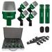 5 Core Drum Microphone Kit 7 Piece Wired Full Metal Dynamic Wired drums Mic Set for Drummers w/ Bass / Tom / Snare + Carrying Case -DM 7ACC GREEN