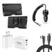 Travel Bundle for TCL 50 LE Belt Holster Clip Carrying Pouch Case Tempered Glass Screen Protector 40W Car Charger Power Adapter 3-Port Wall Charger USB C to USB C Cable (Black)