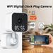 Tuya Wifi Camera with Digital Clock Indoor Home Security Night Vision Video Surveillance Wireless Motion Camera-US Plug