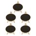 5 Pcs Creative Blackboard Vertical Writing Crafts Cafe Display Stand (Oval) 5pcs Chalkboard