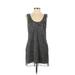 Lovers + Friends Cocktail Dress - Shift Scoop Neck Sleeveless: Silver Dresses - Women's Size Small