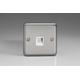 Varilight Classic 1 Gang Telephone Master Socket with White Inserts (Single XSTMW) - Matt Chrome - XSTMW