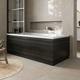 Modern Bathroom 1700 Front & 700 End Bath Panel Pack MFC Charcoal Grey Plinth
