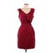 Club Monaco Casual Dress - Sheath: Burgundy Dresses - Women's Size 8