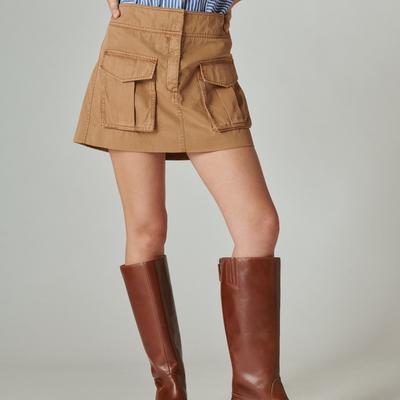 Lucky Brand Clean Cargo Mini Skirt - Women's Midi Skirts in Chipmunk, Size S