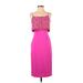 Gianni Bini Casual Dress - Sheath Scoop Neck Sleeveless: Pink Dresses - Women's Size 0