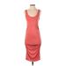 LA Made Casual Dress - Bodycon: Red Solid Dresses - Women's Size Small