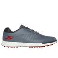 Skechers Men's GO GOLF Tempo GF Shoes | Size 10.5 | Gray/Red | Synthetic/Textile