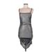 Shein Cocktail Dress - Bodycon Square Sleeveless: Silver Dresses - Women's Size Medium