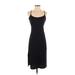 J.Crew Casual Dress - Midi Scoop Neck Sleeveless: Black Solid Dresses - Women's Size 2X-Small