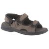 Sandale JOSEF SEIBEL "Franklin", Herren, Gr. 46, grau, Leder, sportlich, Schuhe, Sommerschuh, Klettschuh, Freizeitsandale, mit Klettverschlüssen