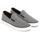 Slipper TOMMY HILFIGER "TH HI VULC LOW SLIPON CHAMBRAY" Gr. 48, schwarz (schwarz meliert) Herren Schuhe Stoffschuhe