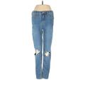 Free People Jeans - High Rise: Blue Bottoms - Women's Size 26 - Distressed Wash