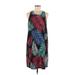 28 Palms Casual Dress - Shift Scoop Neck Sleeveless: Black Print Dresses - Women's Size Medium