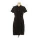 Talbots Casual Dress - Shirtdress: Black Dresses - Women's Size Large