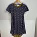 Lularoe Dresses | Lularoe Carly Navy Gold Polka Dot Size Xxs | Color: Blue/Yellow | Size: Xxs