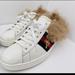 Gucci Shoes | Authentic Gucci Sneakers Low Top White Red Blue Good Condition Fur Men's 10 | Color: Red/White | Size: 10