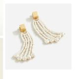 J. Crew Jewelry | J.Crew Freshwater Pearl Statement Dangle Earrings In Pearl Gold Plated | Color: Gold/White | Size: Os