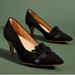 Anthropologie Shoes | Anthropologie Black Suede Ruffle Kitten Heels Pump Size 7 | Color: Black | Size: 7