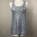 Anthropologie Tops | Anthropologie Womens Sana Silver Metallic Knit Tank Top Size Xs | Color: Gray/Silver | Size: Xs