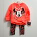 Disney Matching Sets | Disney Toddler Girl Minnie 2 Piece Set 2 T Nwt | Color: Black/Pink | Size: 2tg