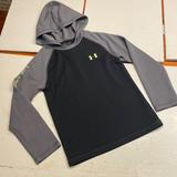 Under Armour Shirts & Tops | Medium Under Armour Black Gray Long Sleeve Hooded Waffle Knit Pullover Shirt Top | Color: Black/Gray | Size: Mb