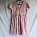 Madewell Dresses | Madewell Linen-Blend Alexandra Button-Front Mini Dress Size S | Color: Cream/Pink | Size: S