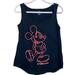 Disney Tops | Disney Parksblack Tank Top Pink Threaded Mickey Mouse Size Small Euc | Color: Black/Pink | Size: S