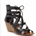 Jessica Simpson Shoes | Jessica Simpson Sandal Wedges (Lace Up/Tie) | Color: Black | Size: 8