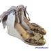 Coach Shoes | Euc Coach Women's Size 11 Mila Lace Up Monogram Khaki Espadrille Wedge Sandals | Color: Tan | Size: 11