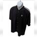 Adidas Shirts | Adidas Skateboarding Baseball Shirt L Men Jersey Snap Front Short Sleeve | Color: Black/Gray | Size: L