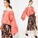 Free People Tops | Free People Athena Maria Floral Embroidered Blouse | Color: Orange/Pink | Size: M