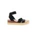 Steve Madden Wedges: Espadrille Platform Boho Chic Black Print Shoes - Women's Size 10 - Open Toe