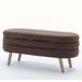 HOOSENG Solid Wood Bench Wood in Brown | 18.7 H x 44.88 W x 16.93 D in | Wayfair ZZL-W527121996