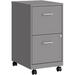 Lorell Soho Mobile 2-Drawer File Cabinet Metal/Steel in Gray | 26.5 H x 14.3 W x 18 D in | Wayfair VF218AMSR