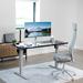 VIVO Electric x Stand Up Up Desk, Dark Walnut Table Top, Bamboo in Gray/Black | 60 W x 24 D in | Wayfair DESK-KIT-1G6B