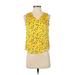 Banana Republic Sleeveless Blouse: Yellow Tops - Women's Size 2X-Small