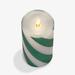 Orren Ellis Flameless Candy Cane Candle Paraffin in Green/White | 6.5 H x 3 W x 6.5 D in | Wayfair 0ADE8BEC808B45E38C460C41D48ED885