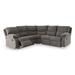 Brown/Gray Reclining Sectional - Latitude Run® Bernardette 81807 MUSEUM Reclining Sectional Polyester | 39 H x 92 W x 92 D in | Wayfair