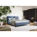 Ivy Bronx Izeke Bed Upholstered/Polyester in Blue | 43.75 H x 64.75 W x 91 D in | Wayfair 612176ECEAE44B05AE7FBDE56B537A16
