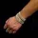 Bracelet glacé de luxe délicat pour hommes et femmes bijoux Hip Hop couleur or ou argent bijoux