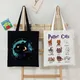 Sac fourre-tout en toile pour femme chat Potter sac à main pour chat de dessin animé Harajuku