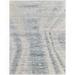 "Evie Industrial Abstract, Ivory/Blue/Gray, 9'-6"" x 13'-6"" Area Rug - Feizy BRIR69CGLBLIVYH50"